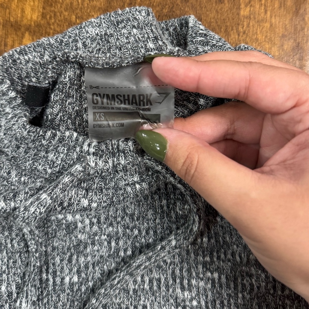 Gymshark Charcoal Knit Crop Tank Top - Picture 3 of 4